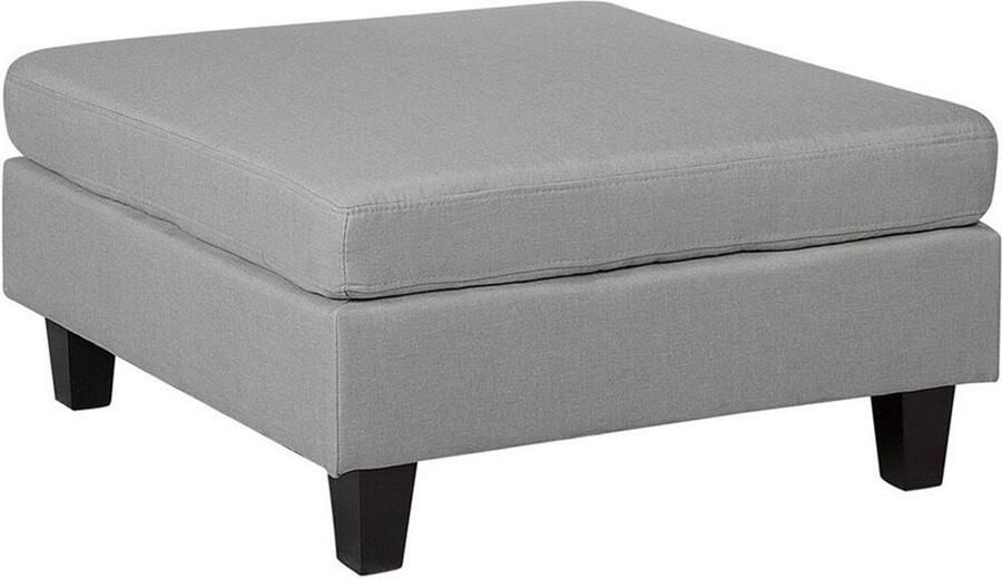 Beliani FEVIK Hocker Lichtgrijs Polyester