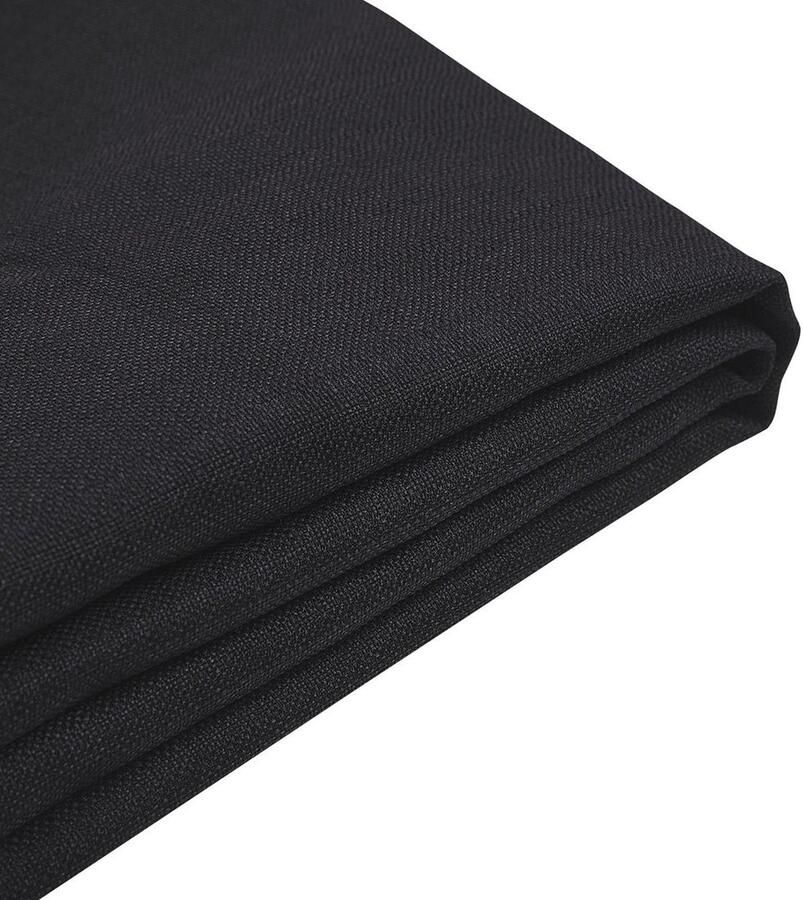 Beliani FITOU Bedframe hoes Zwart 120 x 200 cm Polyester