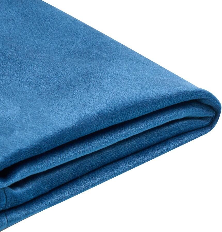 Beliani FITOU Bekleding bed Donkerblauw 140 x 200 cm Fluweel