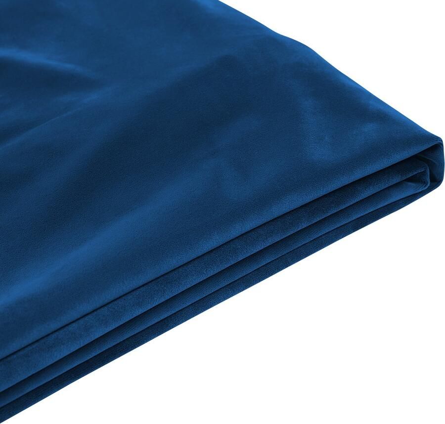 Beliani FITOU Bekleding bed Donkerblauw 180 x 200 cm Fluweel