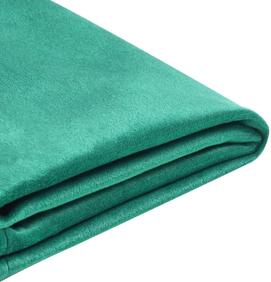 Beliani FITOU Bekleding bed Donkergroen 140 x 200 cm Fluweel