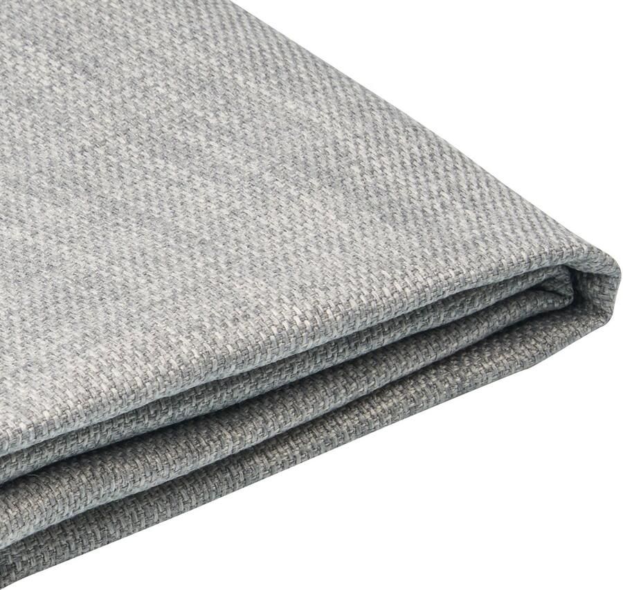 Beliani FITOU Bekleding bed Lichtgrijs 140 x 200 cm Polyester