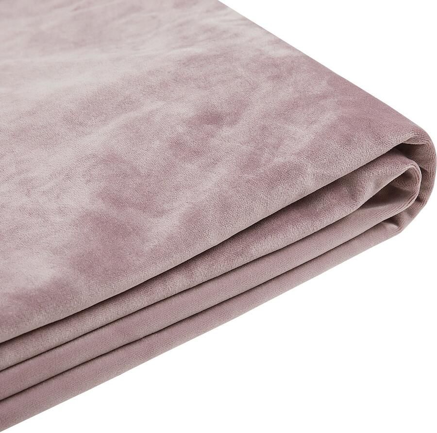 Beliani FITOU Bekleding bed Roze 160 x 200 cm Fluweel