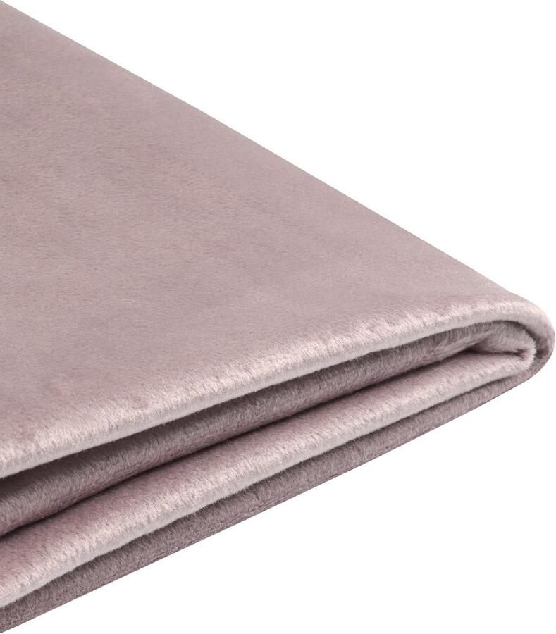Beliani FITOU Bekleding bed Roze 140 x 200 cm Fluweel