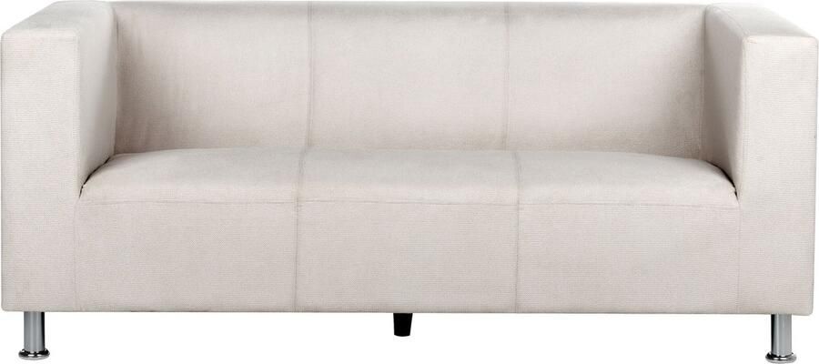 Beliani FLORO Driezitsbank Gebroken wit Polyester - Foto 2