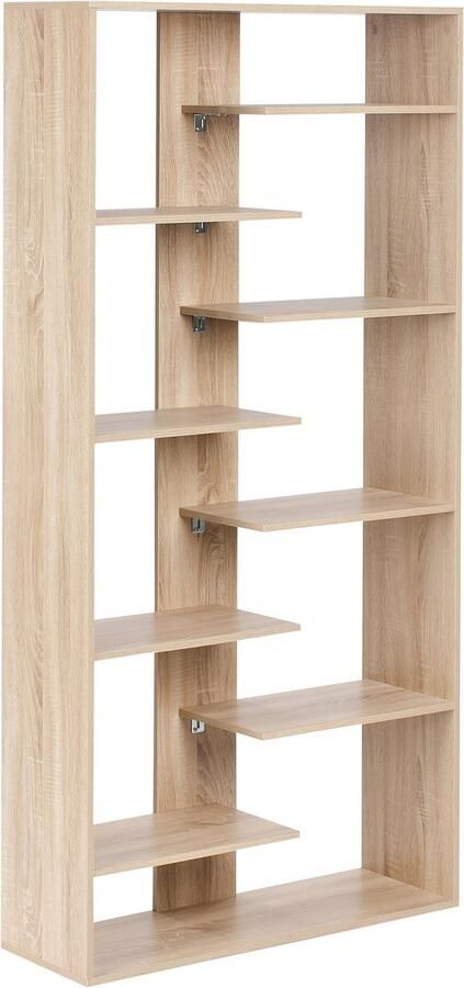 Beliani FONTAS Boekenkast Lichtbruin Spaanplaat