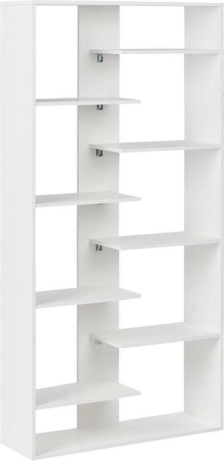 Beliani FONTAS Boekenkast Wit Spaanplaat