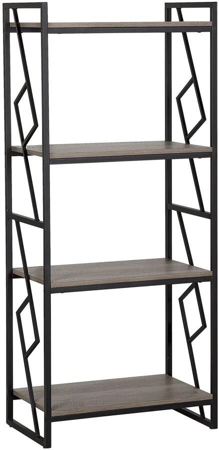 Beliani FORRES Boekenkast 4 planken Donkere houtkleur Spaanplaat