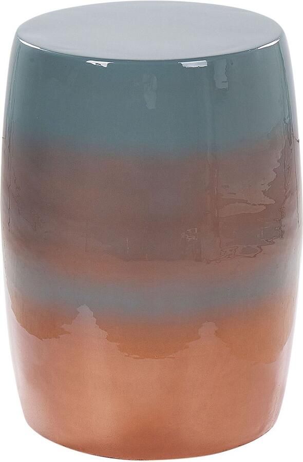 Beliani FRAGUITA Bijzettafel Goudbruin|Blauw IJzer