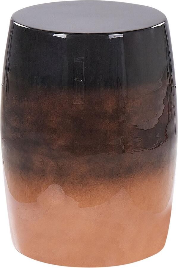 Beliani FRAGUITA Bijzettafel Goudbruin|Zwart IJzer