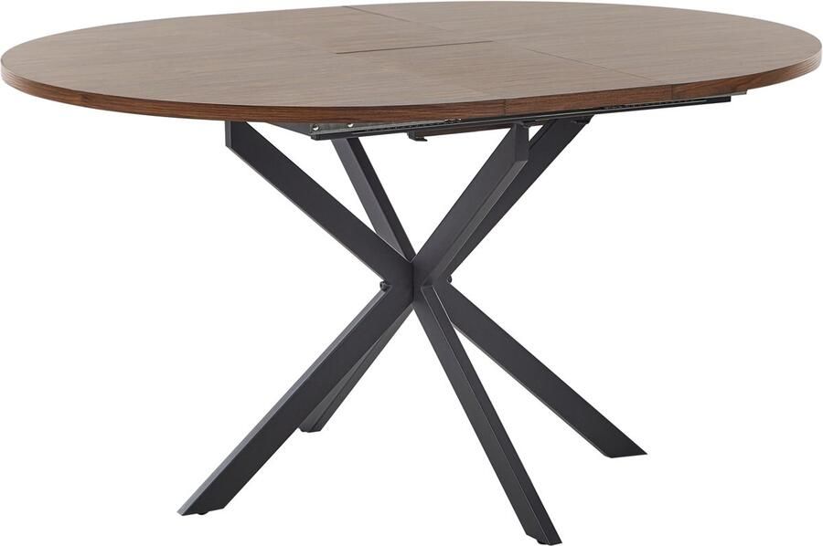 Beliani FRIONA Uitschuifbare eettafel Donkerhout Zwart MDF