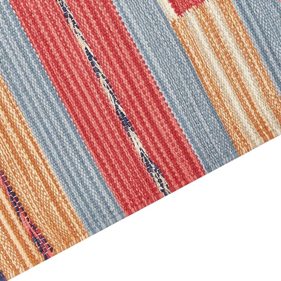 Beliani Vloerkleed GANDZAK Multicolor 80 x 300 cm Katoen Kelim