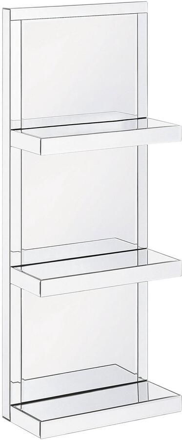 Beliani Wandplank GAONA Spiegelend zilver