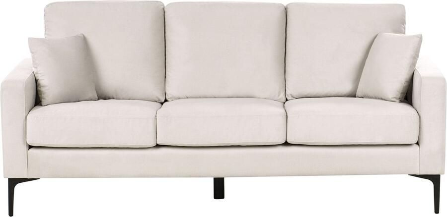 Beliani Bank GAVLE Stof Lichtbeige 3-zitter