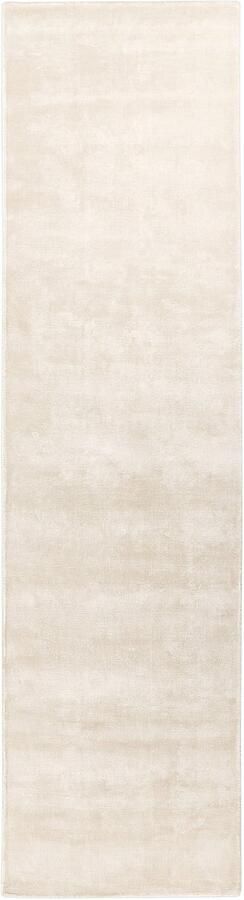 Beliani GESI II Vloerkleed Lichtbeige 80 x 300 cm Viscose