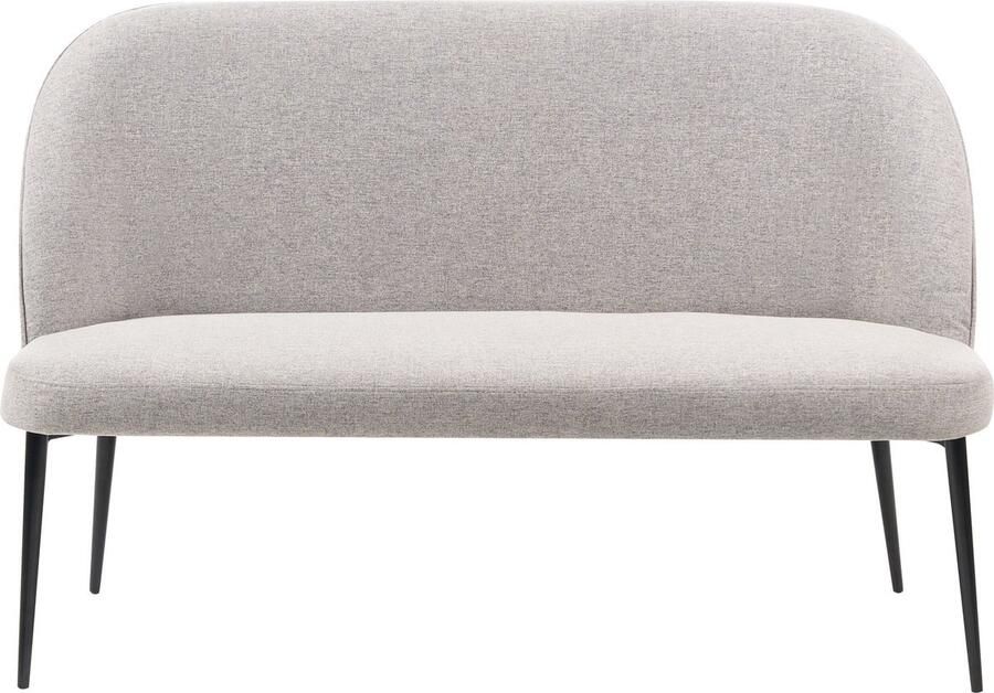 Beliani Gestoffeerde bank OSBY Stof Lichtgrijs 2-zitter