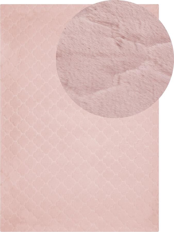 Beliani GHARO Shaggy vloerkleed Roze 160 x 230 cm Polyester