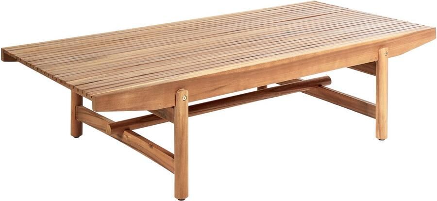 Beliani Tuin salontafel GIAVENO 145 cm 79 cm Acaciahout Bruin