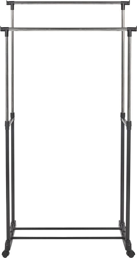 Beliani GILMER Kledingrek Zwart Metaal