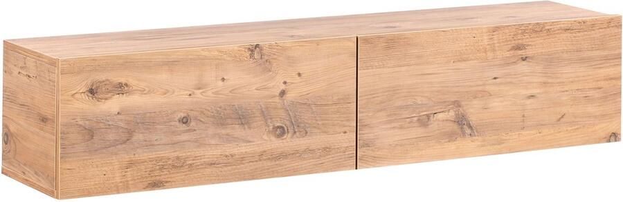 Beliani GLADSTONE Wandgemonteerd TV-meubel Bruin 140 cm Vezelplaat