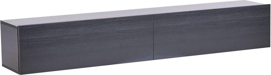 Beliani GLADSTONE Wandgemonteerd TV-meubel Zwart 180 cm Vezelplaat