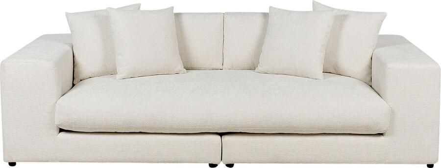 Beliani GLORVIKA Driezitsbank Wit Polyester