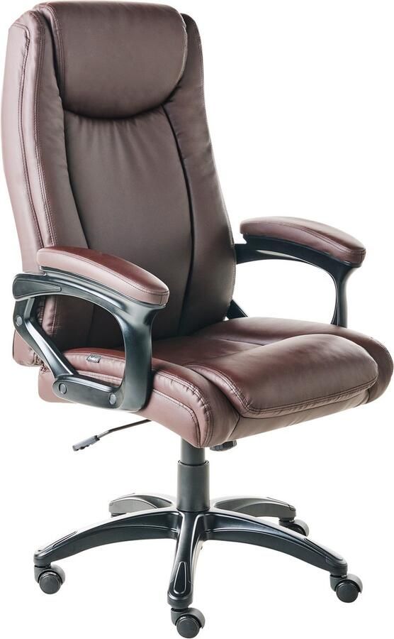 Beliani Directeursstoel Draaibaar GRACEFUL Kunstleer Donkerbruin