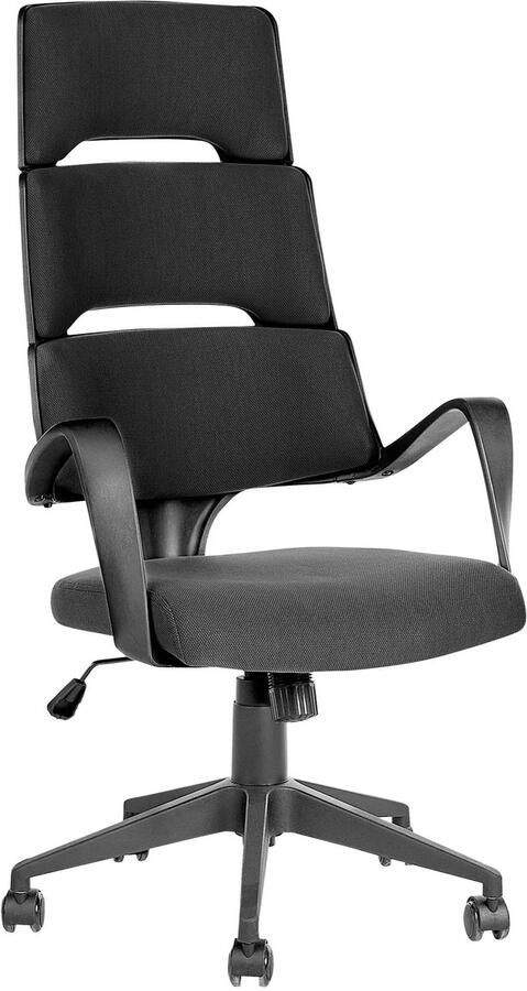 Beliani GRANDIOSE Bureaustoel Zwart Polyester