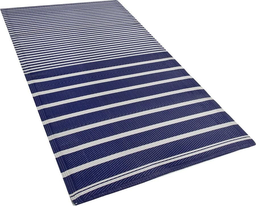 Beliani HALDIA Outdoor kleed Marineblauw 90 x 180 cm Polypropyleen