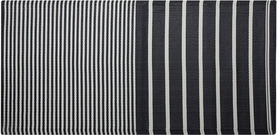 Beliani HALDIA Outdoor kleed Zwart 90 x 180 cm Polypropyleen