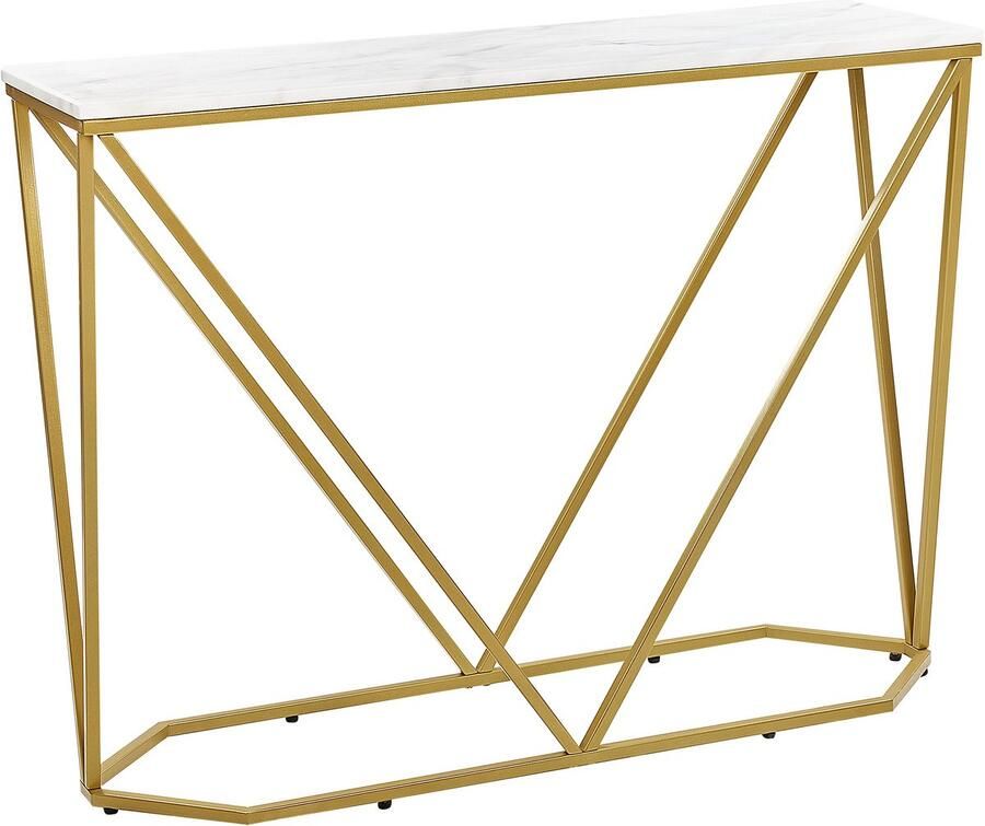 Beliani HAZEN Sidetable Wit|Goud MDF