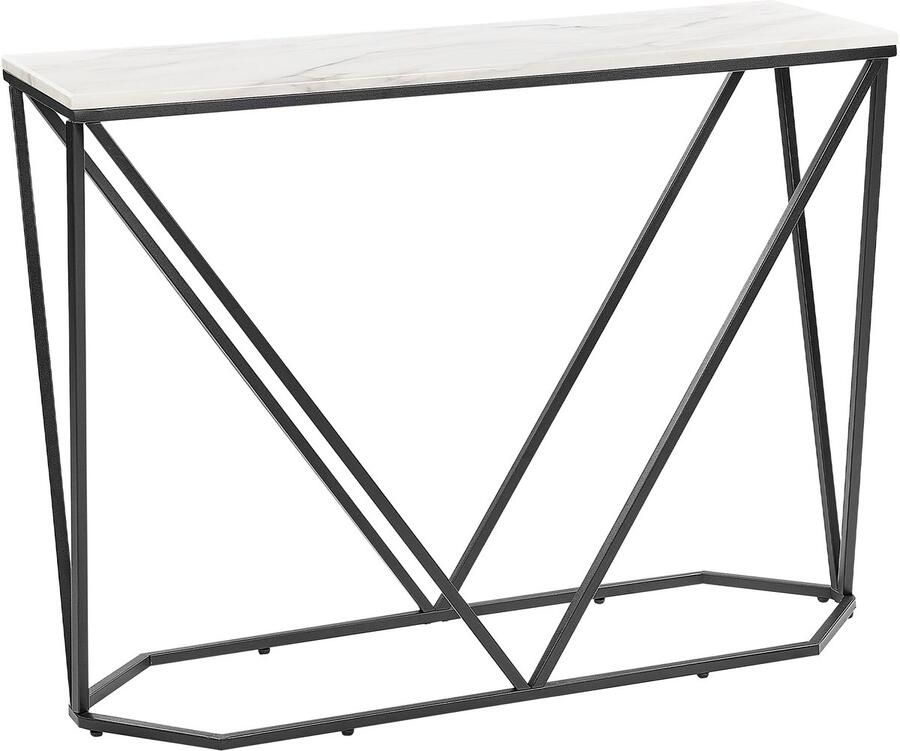 Beliani HAZEN Sidetable Wit Zwart MDF