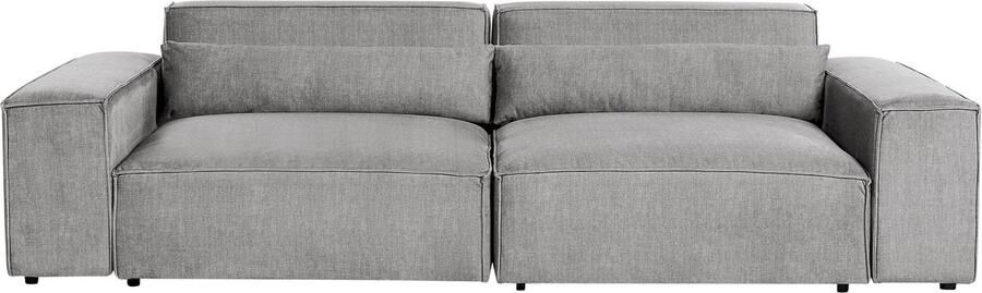 Beliani HELLNAR Tweezitsbank Grijs Polyester