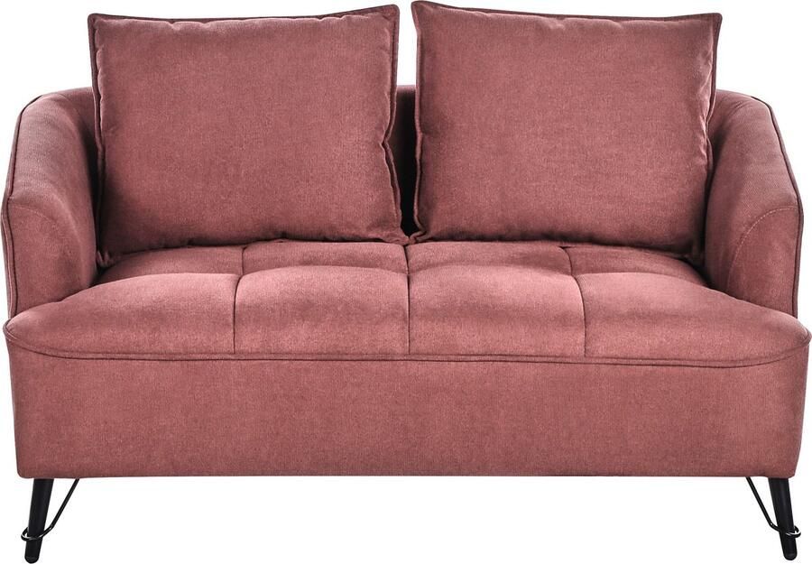 Beliani HOBRO Tweezitsbank Bordeaux Polyester