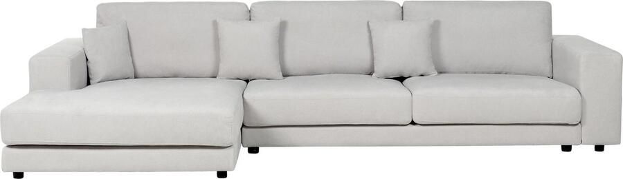 Beliani -LOFOTEN-Hoekbank 4-zits-Lichtgrijs-Rechtszijdig-Polyester