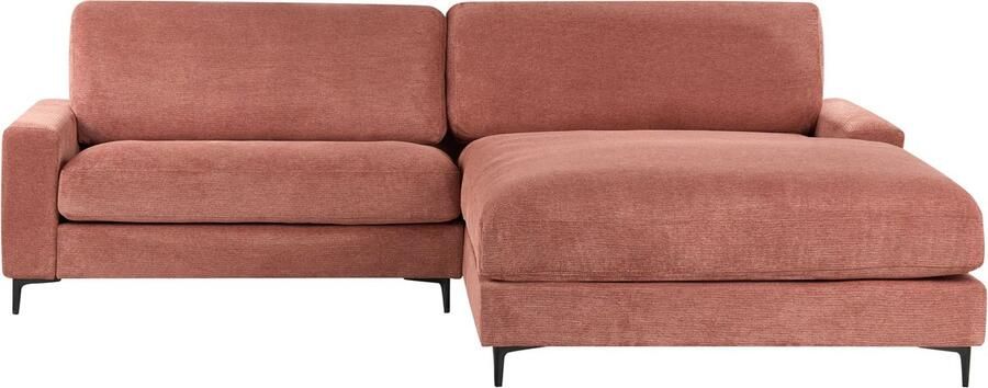 Beliani Hoekbank MALOY Stof Rood 3-zitter Linkerzijde