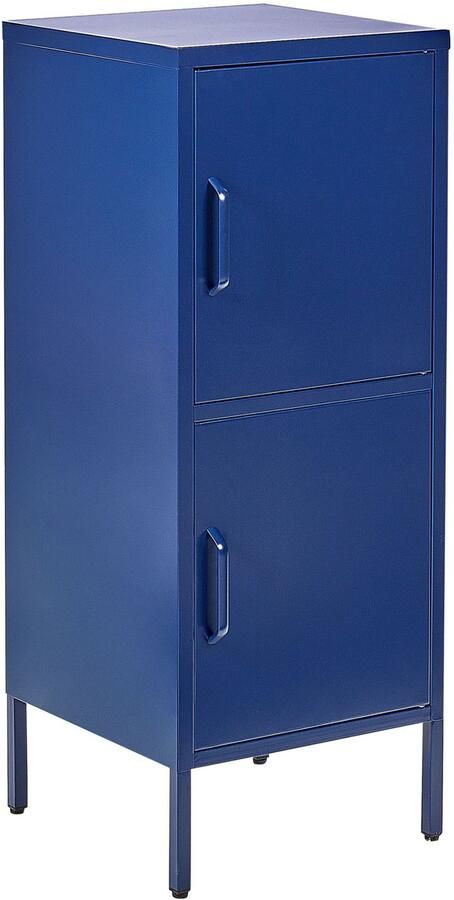 Beliani Kantoorkast HURON Metaal Marineblauw