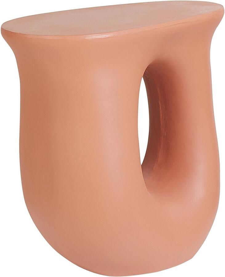 Beliani IDRO Bijzettafel-Oranje-Lichtbeton (MgO)