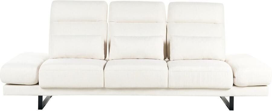 Beliani IKAST Driezitsbank Gebroken wit Polyester