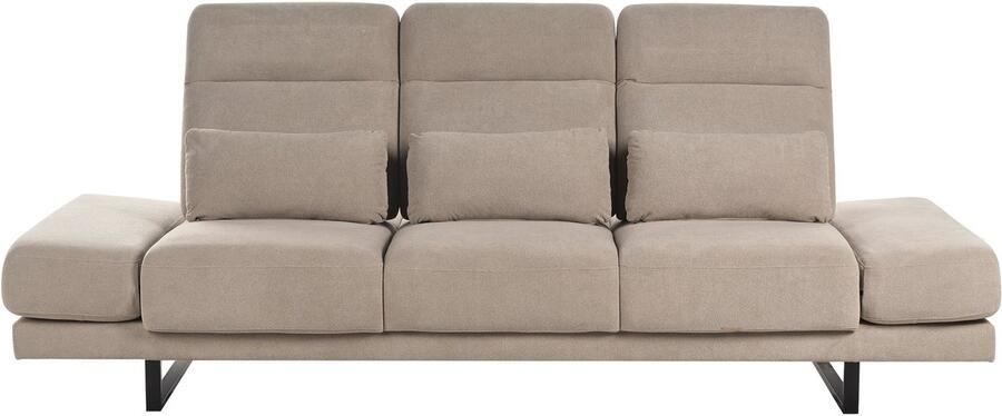 Beliani IKAST Driezitsbank Taupe Polyester