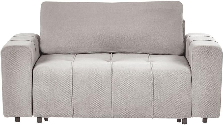 Beliani Bank INNVIK Stof Lichtgrijs met opbergruimte 2-zitter