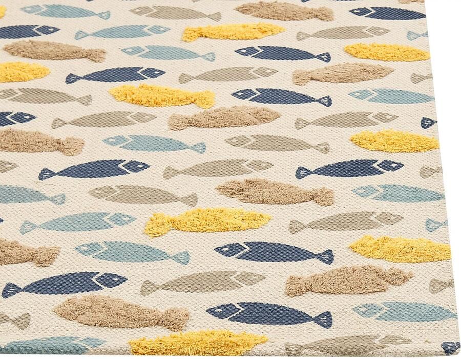 Beliani Vloerkleed katoen meerkleurig 80 x 150 cm IPUH