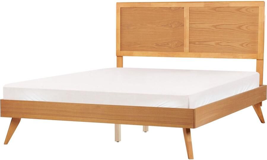 Beliani ISTRES Tweepersoonsbed Lichthout 160 x 200 cm MDF