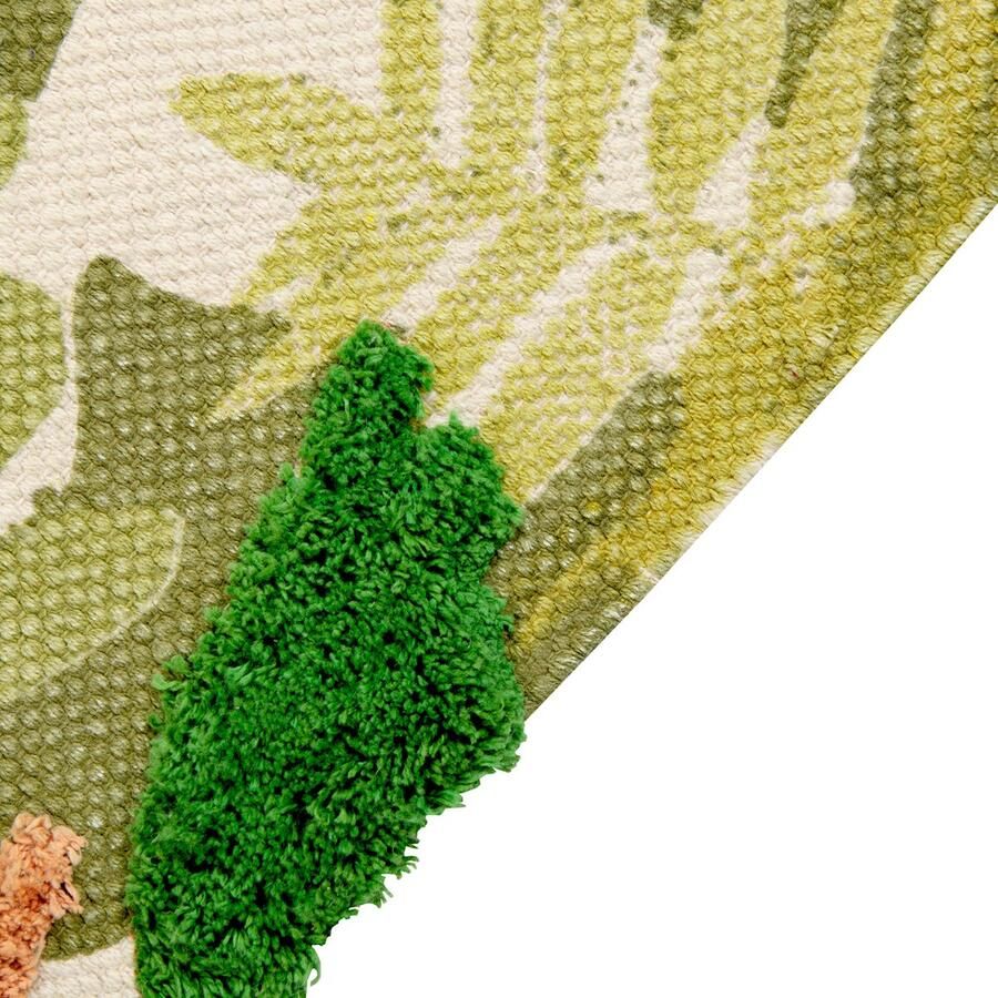 Beliani Vloerkleed jungle katoen meerkleurig 80 x 150 cm JANHTO