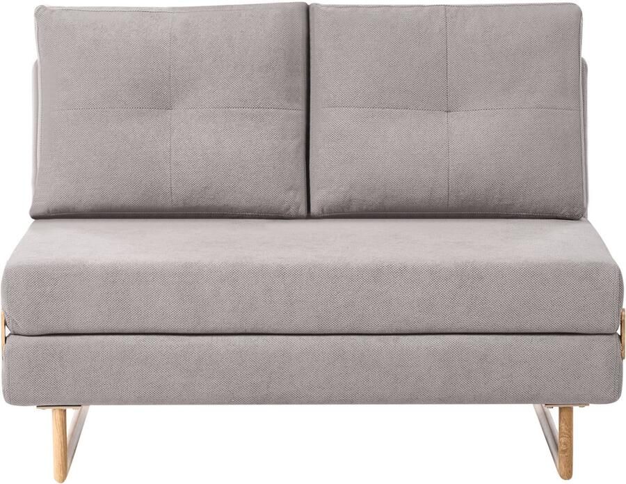 Beliani JERSLEV 2-zits slaapbank Grijs Stof