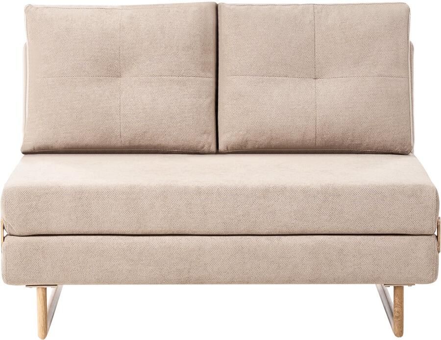 Beliani JERSLEV 2-zits slaapbank Lichtbruin Stof