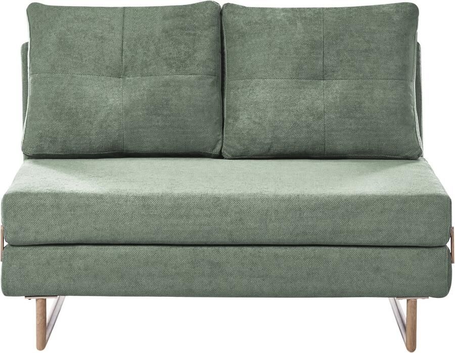 Beliani JERSLEV 2-zits slaapbank Lichtgroen Stof