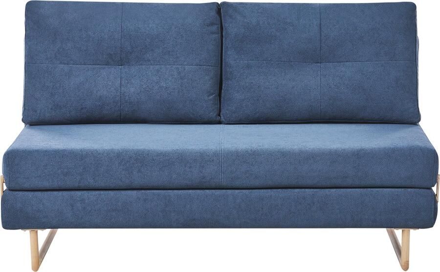 Beliani JERSLEV 3-zits slaapbank blauw Stof