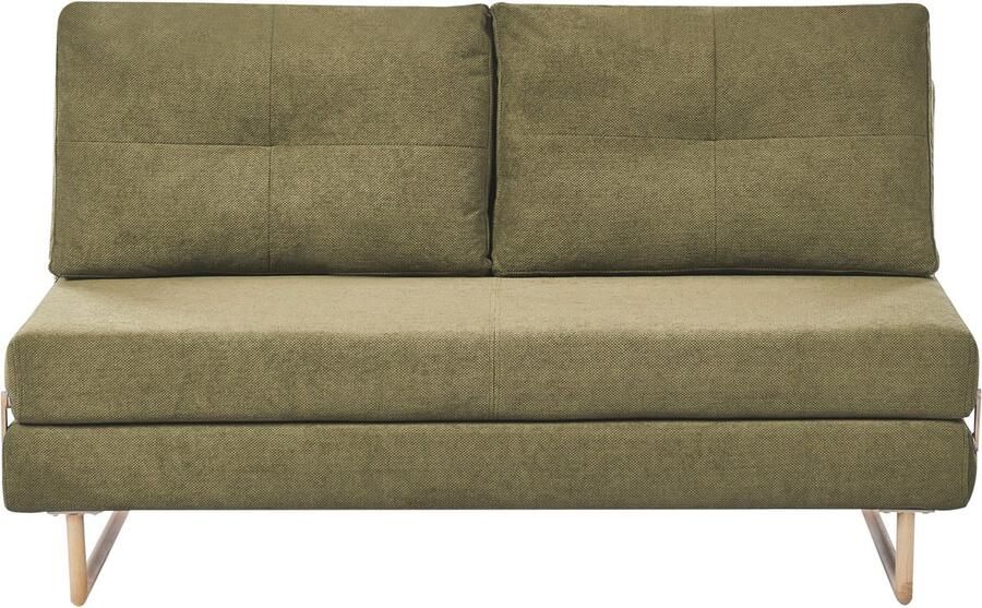 Beliani JERSLEV 3-zits slaapbank Groen Stof