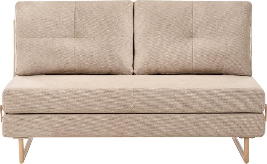 Beliani JERSLEV 3-zits slaapbank Lichtbruin Stof